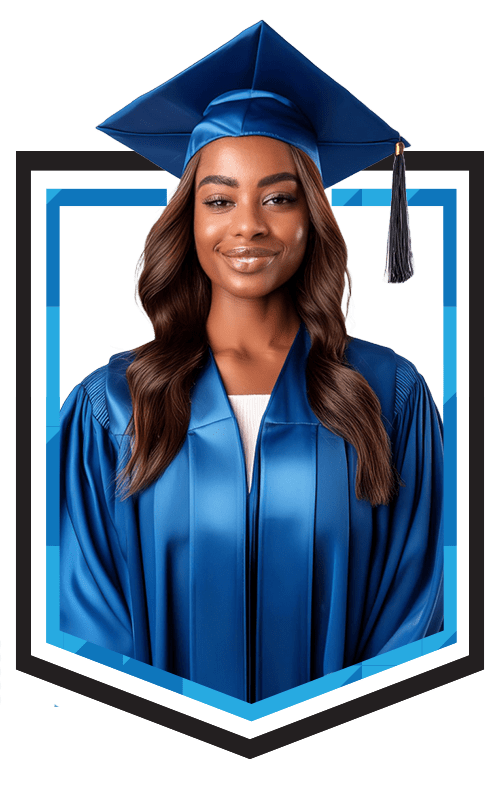 Person in Shield Template New Graduate 4-min